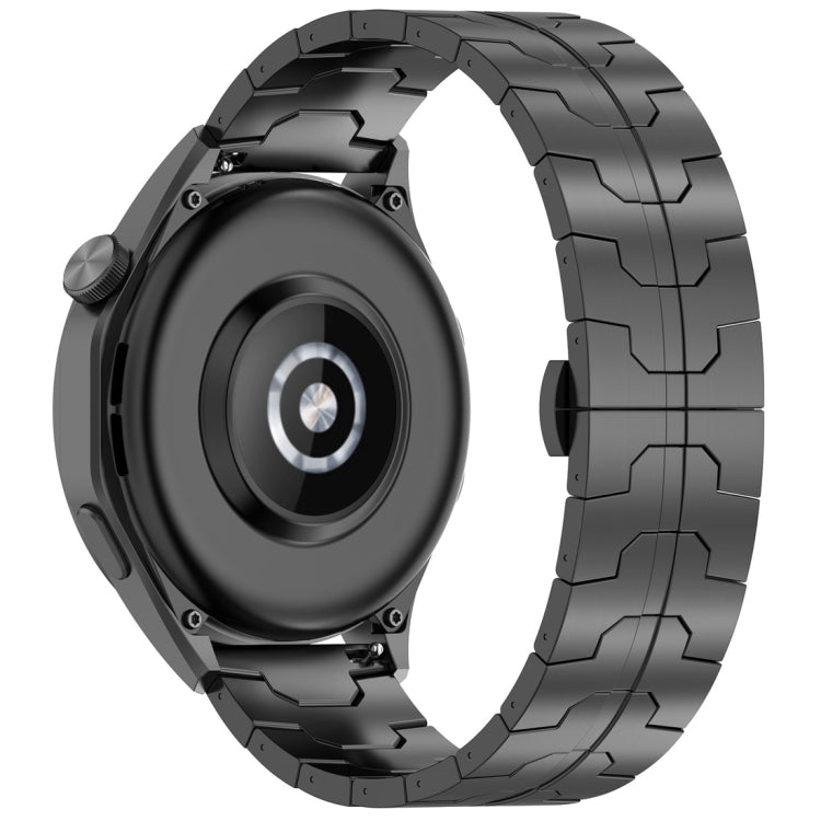22mm Butterfly Buckle Titanium Alloy Watch Band(Black) - free shipping - PMc TechLife - Order now!