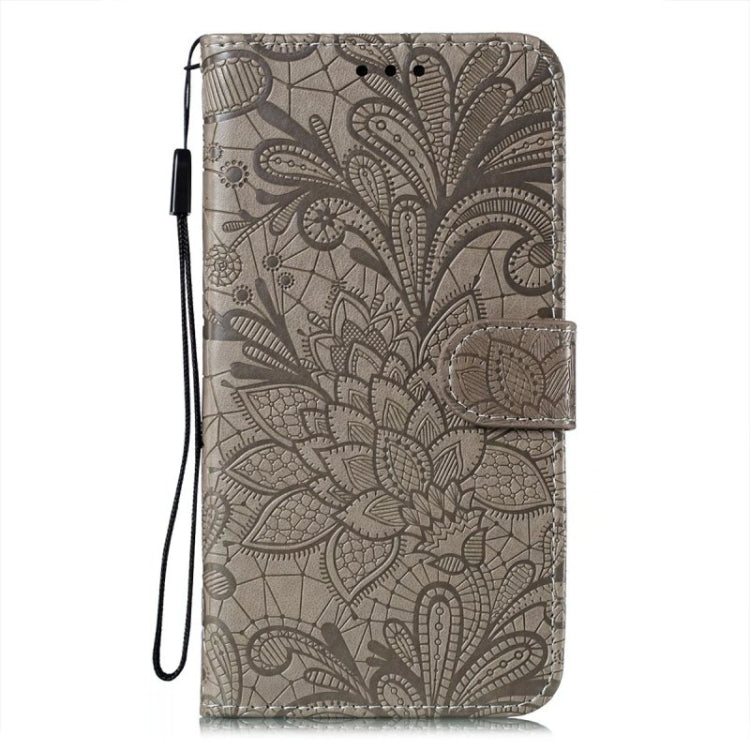 For Google Pixel 9 Pro Lace Flower Embossing Flip Leather Phone Case(Grey) - Google Cases by PMC Jewellery | Online Shopping South Africa | PMC Jewellery | Buy Now Pay Later Mobicred