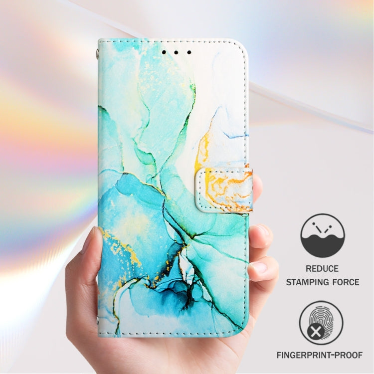 For Blackview A52 PT003 Marble Pattern Flip Leather Phone Case(Green) - More Brand by PMC Jewellery | Online Shopping South Africa | PMC Jewellery | Buy Now Pay Later Mobicred