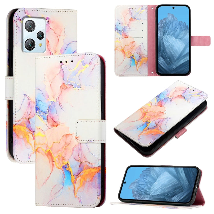 For Blackview A53 PT003 Marble Pattern Flip Leather Phone Case(Galaxy Marble White) - More Brand by PMC TechLife | Online Shopping South Africa | PMC TechLife | Buy Now Pay Later Mobicred