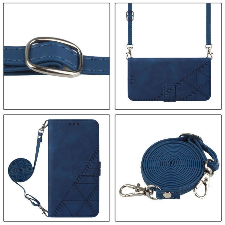 For Blackview A52 Crossbody 3D Embossed Flip Leather Phone Case(Blue) - More Brand by PMC Jewellery | Online Shopping South Africa | PMC Jewellery | Buy Now Pay Later Mobicred