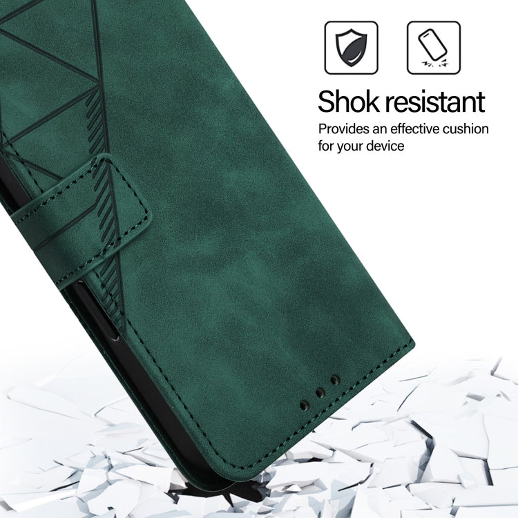 For Blackview A52 Crossbody 3D Embossed Flip Leather Phone Case(Green) - More Brand by PMC Jewellery | Online Shopping South Africa | PMC Jewellery | Buy Now Pay Later Mobicred