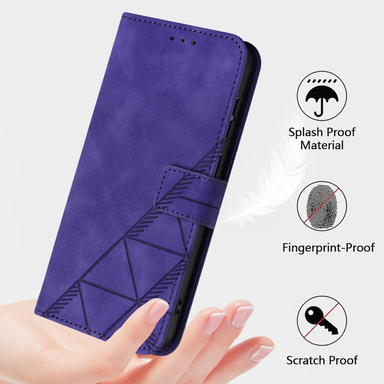 For Blackview Wave 6C Crossbody 3D Embossed Flip Leather Phone Case(Purple) - More Brand by PMC Jewellery | Online Shopping South Africa | PMC Jewellery | Buy Now Pay Later Mobicred