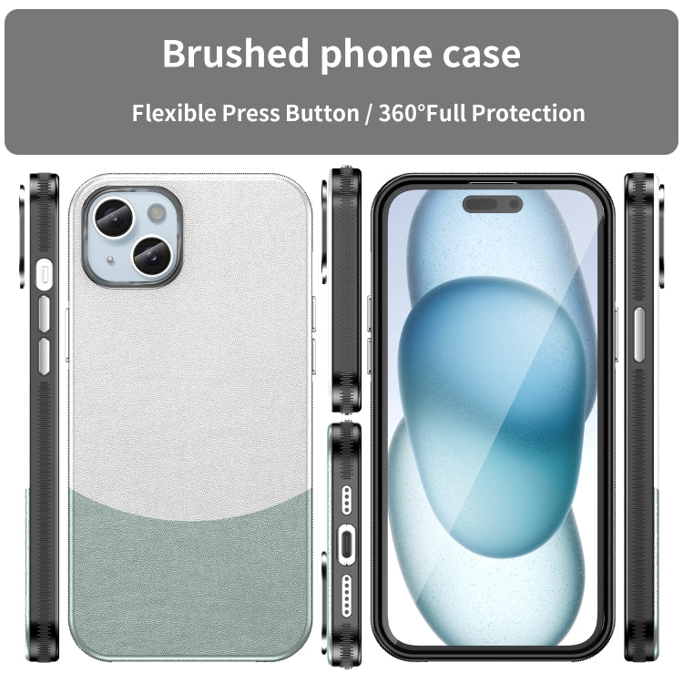 For iPhone 16 Plus Leather Texture MagSafe Magnetic TPU + PC Phone Case(Cyan) - iPhone 16 Plus Cases by PMC Jewellery | Online Shopping South Africa | PMC Jewellery | Buy Now Pay Later Mobicred