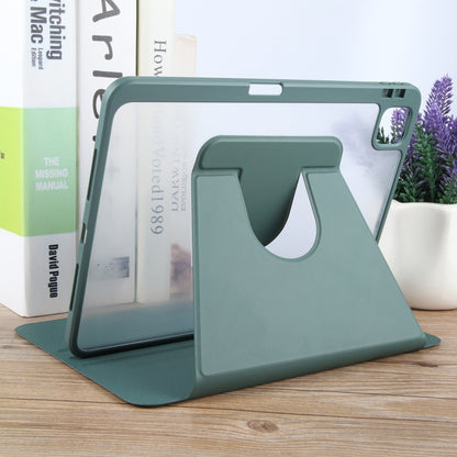 For iPad Air 13 2024 GEBEI Acrylic TPU 3-folding Rotating Smart Tablet Leather Case withh Pen Slot(Dark Green) - iPad Air 13 2024 Cases by GEBEI | Online Shopping South Africa | PMC Jewellery | Buy Now Pay Later Mobicred