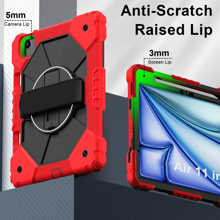 For iPad Air 11 2024 Contrast Color Robot Silicone Hybrid PC Tablet Case(Red Black) - iPad Air 11 2024 Cases by PMC Jewellery | Online Shopping South Africa | PMC Jewellery | Buy Now Pay Later Mobicred