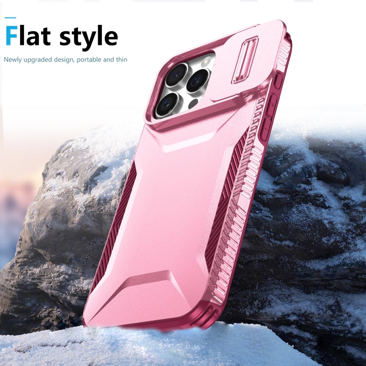 For iPhone 16 Pro Sliding Camshield Phone Case(Pink + Rose Red) - iPhone 16 Pro Cases by PMC Jewellery | Online Shopping South Africa | PMC Jewellery | Buy Now Pay Later Mobicred