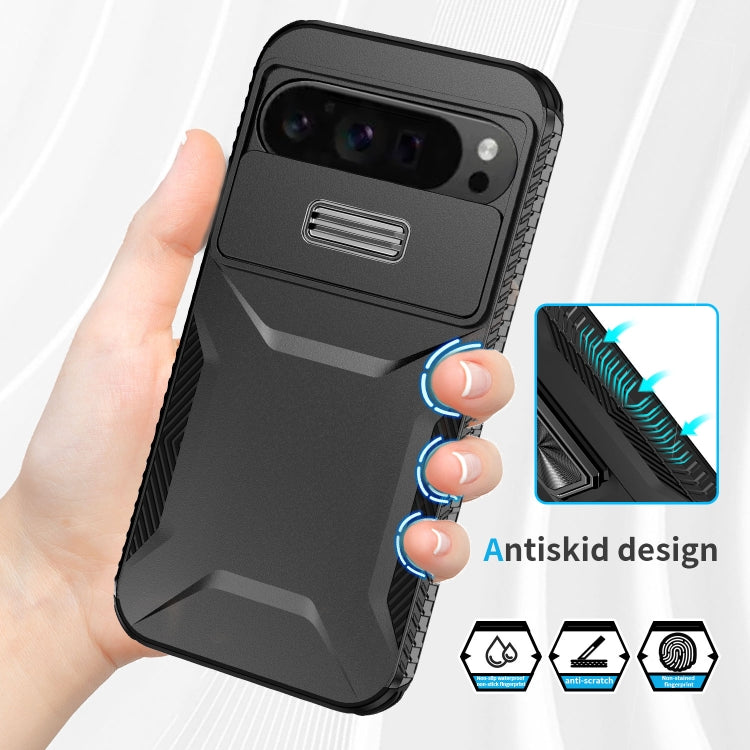 For Google Pixel 9 Pro XL Sliding Camshield Phone Case(Black) - Google Cases by PMC TechLife | Online Shopping South Africa | PMC TechLife | Buy Now Pay Later Mobicred