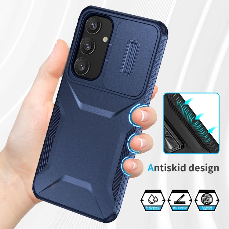For Samsung Galaxy S25 5G / S24 5G Sliding Camshield Phone Case(Blue) - free shipping - PMC Jewellery - Order now!