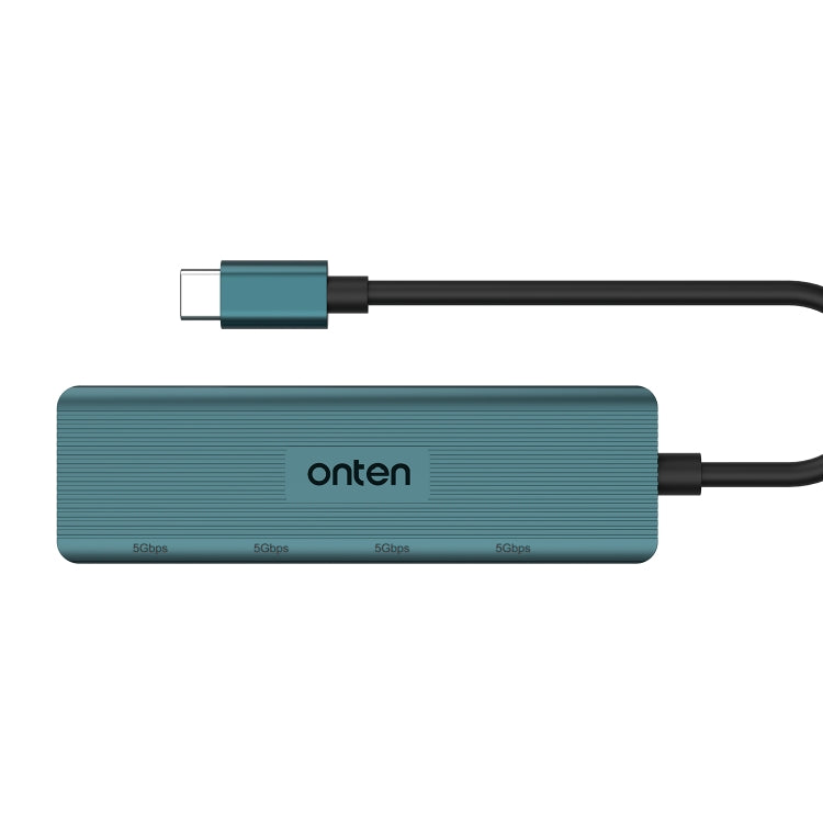 Onten UC621 5Gbps USB-C / Type-C to USB 3.2 Gen1 4 in 1 Multi-function HUB Docking Station, Length:1.5m(Green) - USB HUB by Onten | Online Shopping South Africa | PMC Jewellery | Buy Now Pay Later Mobicred