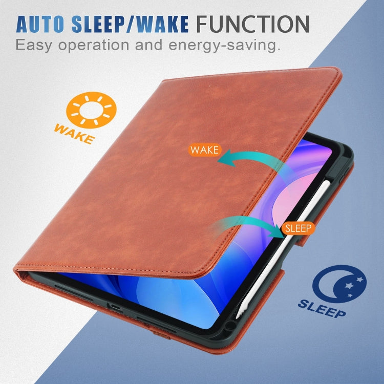 For iPad Pro 11 2024 Front Stand Smart TPU Leather Tablet Case(Brown) - iPad Pro 11 2024 Cases by PMC TechLife | Online Shopping South Africa | PMC TechLife | Buy Now Pay Later Mobicred