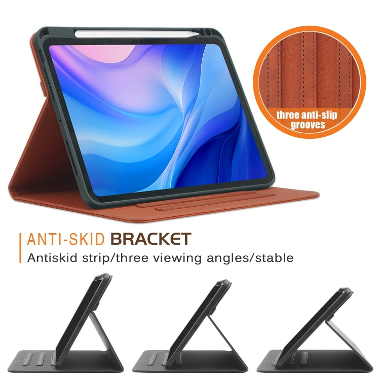 For iPad Pro 11 2024 Front Stand Smart TPU Leather Tablet Case(Brown) - iPad Pro 11 2024 Cases by PMC TechLife | Online Shopping South Africa | PMC TechLife | Buy Now Pay Later Mobicred