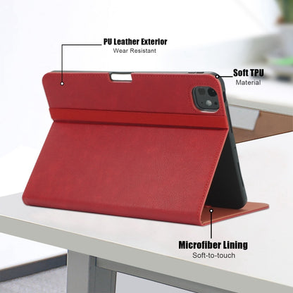 For iPad Pro 11 2024 Front Stand Smart TPU Leather Tablet Case(Red) - iPad Pro 11 2024 Cases by PMC Jewellery | Online Shopping South Africa | PMC Jewellery | Buy Now Pay Later Mobicred