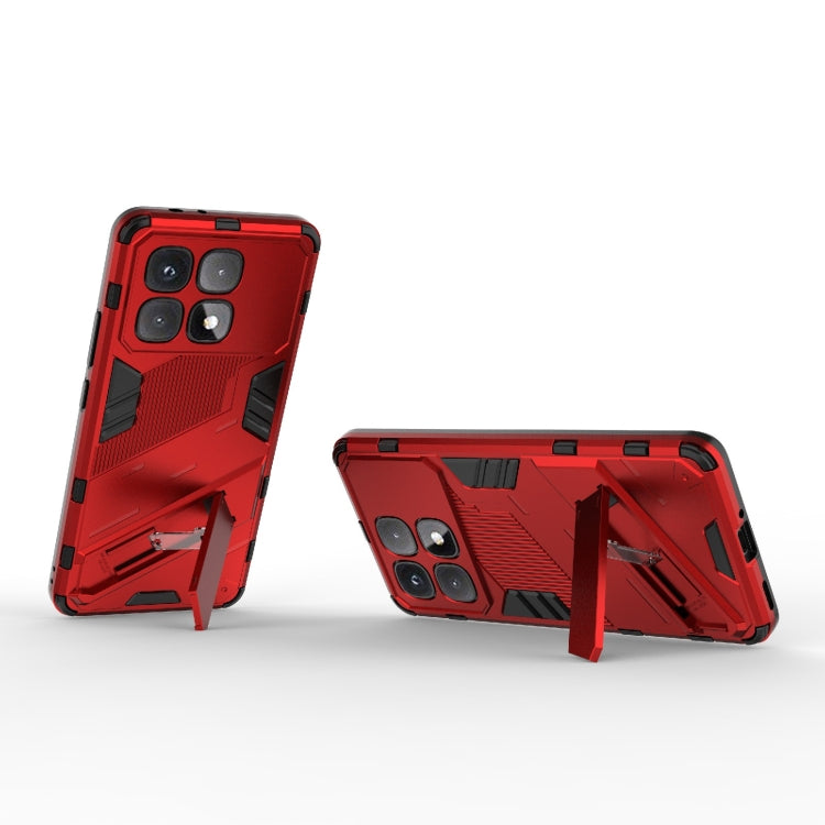 For Redmi K70 Ultra Global Punk Armor 2 in 1 PC + TPU Phone Case with Holder(Red) - Xiaomi Cases by PMC Jewellery | Online Shopping South Africa | PMC Jewellery | Buy Now Pay Later Mobicred