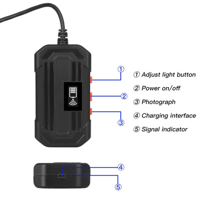 F240 3.9mm HD 1080P IP67 Waterproof WiFi Direct Connection Digital Endoscope, Cable Length:5m(Black) -  by PMC Jewellery | Online Shopping South Africa | PMC Jewellery | Buy Now Pay Later Mobicred