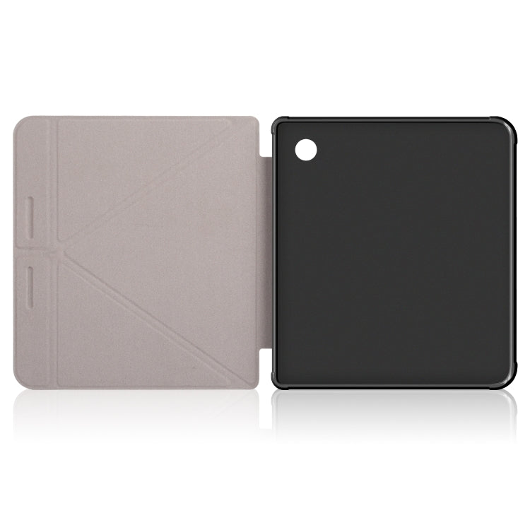 For Kobo Libra Colour 2024 Solid Color Deformation TPU Leather Smart Tablet Case(Grey) - Others by PMC Jewellery | Online Shopping South Africa | PMC Jewellery | Buy Now Pay Later Mobicred