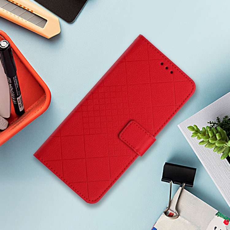For Samsung Galaxy S25 Ultra 5G Rhombic Grid Texture Leather Phone Case(Red) - Galaxy S25 Ultra 5G Cases by PMC Jewellery | Online Shopping South Africa | PMC Jewellery | Buy Now Pay Later Mobicred