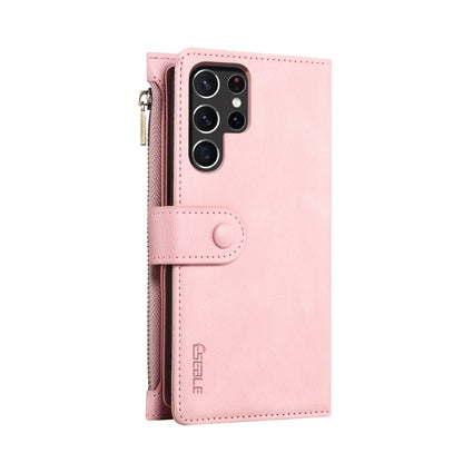 For Samsung Galaxy S25 Ultra 5G ESEBLE Retro Frosted RFID Flip Leather Phone Case(Rose Gold) - Galaxy S25 Ultra 5G Cases by ESEBLE | Online Shopping South Africa | PMC Jewellery | Buy Now Pay Later Mobicred