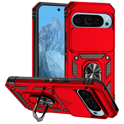 For Google Pixel 9 Sliding Camshield Holder Phone Case(Red) - Google Cases by PMC Jewellery | Online Shopping South Africa | PMC Jewellery | Buy Now Pay Later Mobicred