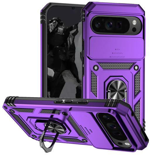 For Google Pixel 9 Pro Sliding Camshield Holder Phone Case(Purple) - Google Cases by PMC Jewellery | Online Shopping South Africa | PMC Jewellery | Buy Now Pay Later Mobicred