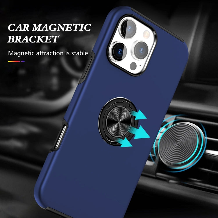 For iPhone 16 Magnetic Ring Holder Phone Case(Navy Blue) - iPhone 16 Cases by PMC Jewellery | Online Shopping South Africa | PMC Jewellery | Buy Now Pay Later Mobicred