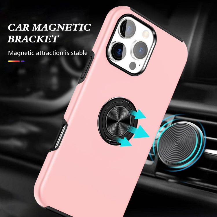 For iPhone 16 Plus Magnetic Ring Holder Phone Case(Rose Gold) - iPhone 16 Plus Cases by PMC Jewellery | Online Shopping South Africa | PMC Jewellery | Buy Now Pay Later Mobicred