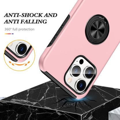 For iPhone 16 Plus Magnetic Ring Holder Phone Case(Rose Gold) - iPhone 16 Plus Cases by PMC Jewellery | Online Shopping South Africa | PMC Jewellery | Buy Now Pay Later Mobicred