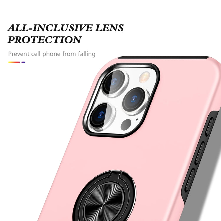 For iPhone 16 Pro Magnetic Ring Holder Phone Case(Rose Gold) - iPhone 16 Pro Cases by PMC Jewellery | Online Shopping South Africa | PMC Jewellery | Buy Now Pay Later Mobicred