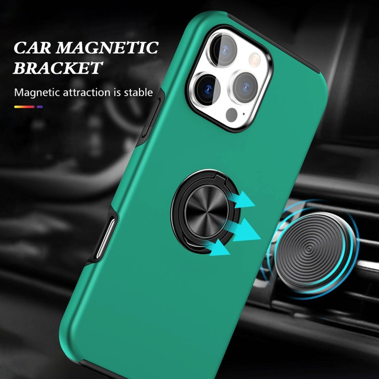 For iPhone 16 Pro Magnetic Ring Holder Phone Case(Dark Green) - iPhone 16 Pro Cases by PMC Jewellery | Online Shopping South Africa | PMC Jewellery | Buy Now Pay Later Mobicred