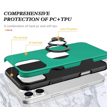 For iPhone 16 Pro Magnetic Ring Holder Phone Case(Dark Green) - iPhone 16 Pro Cases by PMC Jewellery | Online Shopping South Africa | PMC Jewellery | Buy Now Pay Later Mobicred