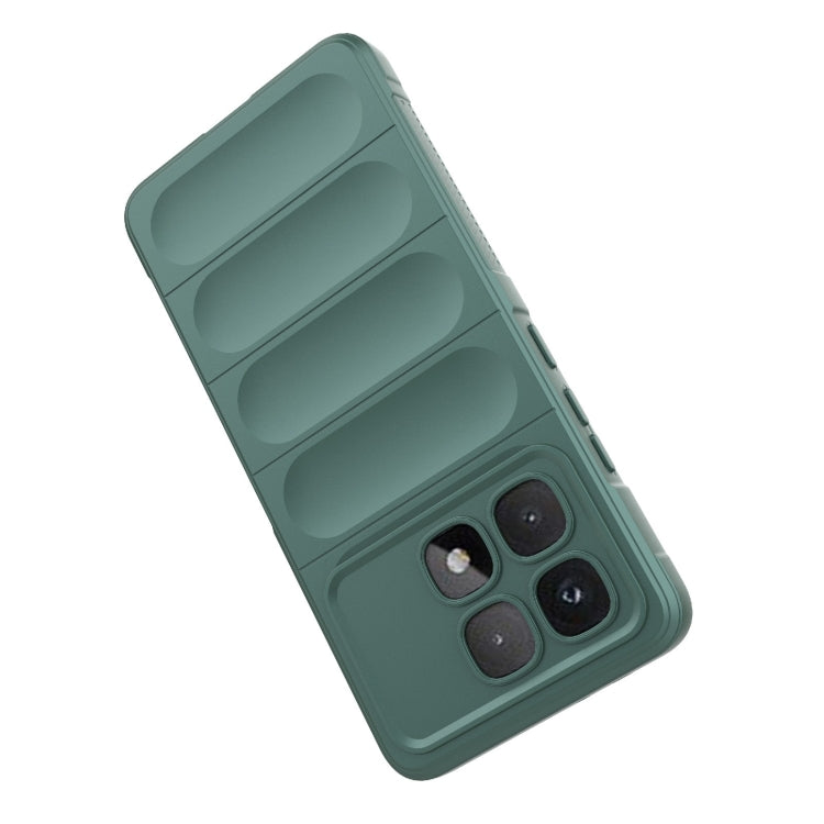 For Redmi K70 Ultra Global Magic Shield TPU + Flannel Phone Case(Dark Green) - Xiaomi Cases by PMC Jewellery | Online Shopping South Africa | PMC Jewellery | Buy Now Pay Later Mobicred