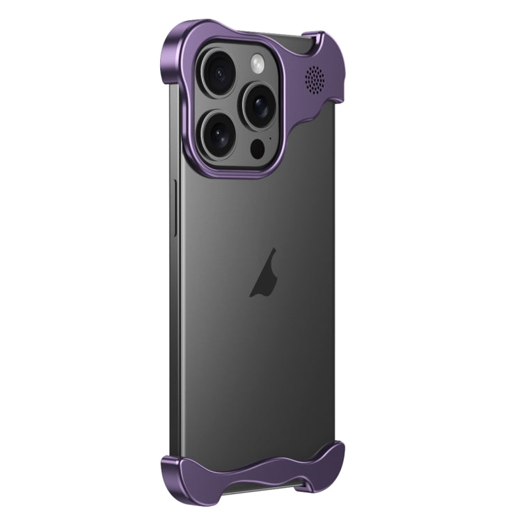 For iPhone 14 Pro Max Aromatherapy Alloy Frameless Phone Case(Purple) - iPhone 14 Pro Max Cases by PMC Jewellery | Online Shopping South Africa | PMC Jewellery | Buy Now Pay Later Mobicred