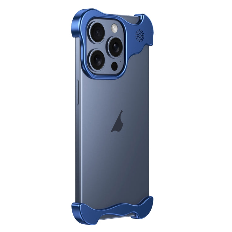 For iPhone 14 Pro Max Aromatherapy Alloy Frameless Phone Case(Blue) - iPhone 14 Pro Max Cases by PMC Jewellery | Online Shopping South Africa | PMC Jewellery | Buy Now Pay Later Mobicred