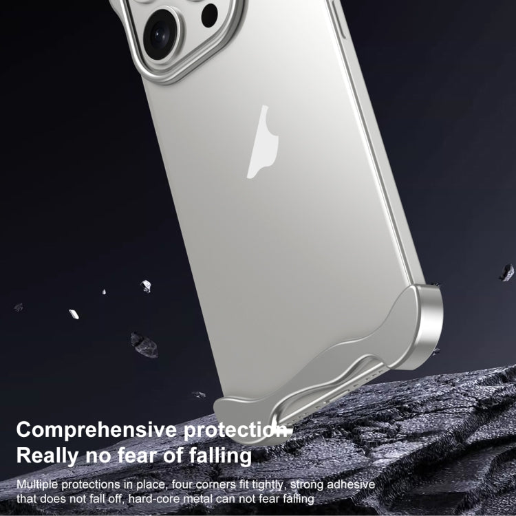 For iPhone 13 Aromatherapy Alloy Frameless Phone Case(Blue) - free shipping - PMC Jewellery - Order now!