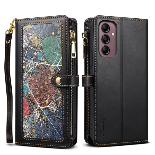 For Samsung Galaxy S25+ 5G ESEBLE Star Series Lanyard Zipper Wallet RFID Leather Case(Black) - Galaxy S25+ 5G Cases by ESEBLE | Online Shopping South Africa | PMC Jewellery | Buy Now Pay Later Mobicred