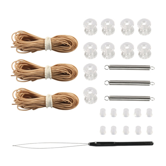 27pcs / Set RV / Yacht Pleated Shade Accessories Pull Cord Double Wheel Plug Spring(Brown) - Hand Tool Sets by PMC Jewellery | Online Shopping South Africa | PMC Jewellery | Buy Now Pay Later Mobicred