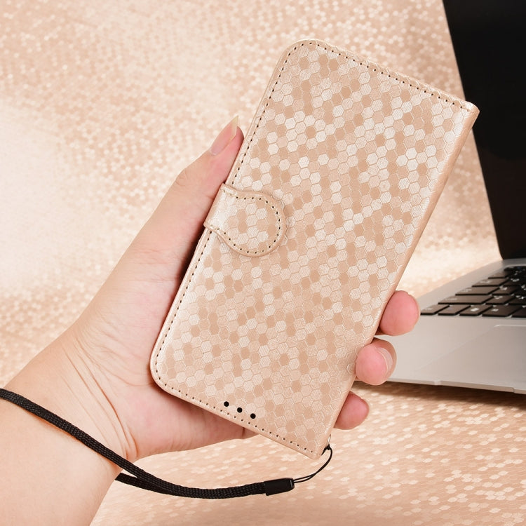 For Blackview Oscal Modern 8 / Color 8 Honeycomb Dot Texture Leather Phone Case(Gold) - More Brand by PMC Jewellery | Online Shopping South Africa | PMC Jewellery | Buy Now Pay Later Mobicred