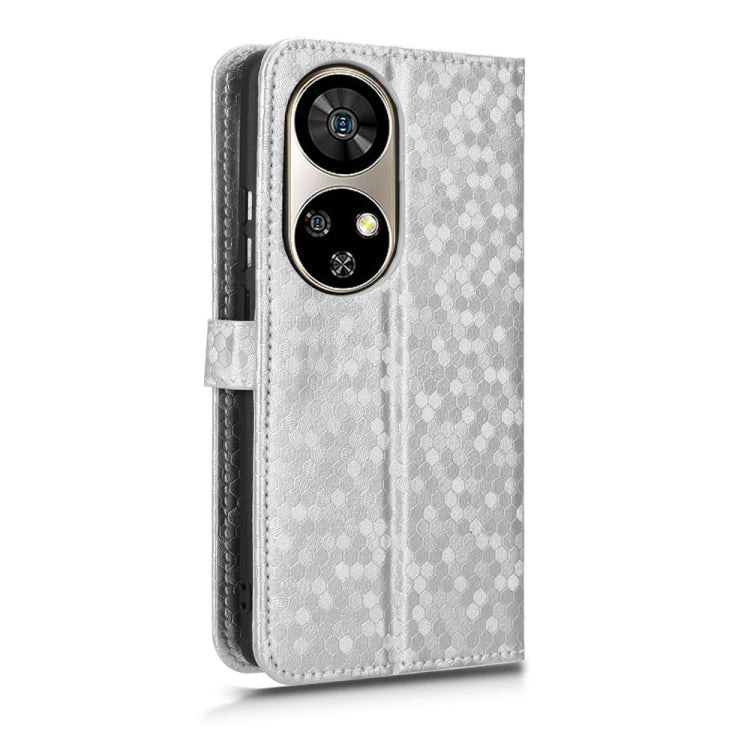 For Ulefone Note 17 Pro Honeycomb Dot Texture Leather Phone Case(Silver) - Ulefone Cases by PMC Jewellery | Online Shopping South Africa | PMC Jewellery | Buy Now Pay Later Mobicred