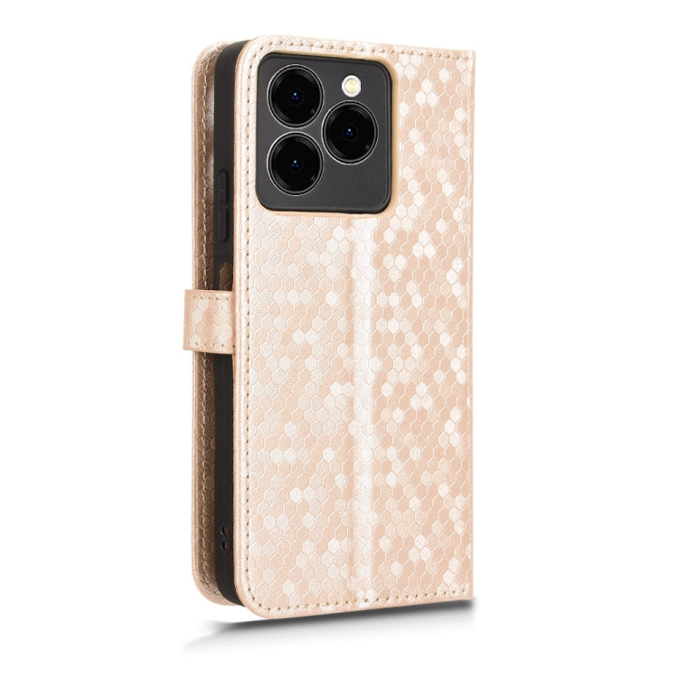 For Ulefone Note 20 Pro Honeycomb Dot Texture Leather Phone Case(Gold) - Ulefone Cases by PMC Jewellery | Online Shopping South Africa | PMC Jewellery | Buy Now Pay Later Mobicred