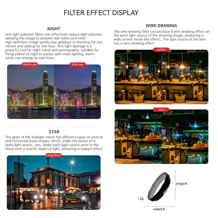 For Insta360 GO 3S JUNESTAR Camera Lens Filter, Filter:NIGHT - Len Accessories by JSR | Online Shopping South Africa | PMC Jewellery | Buy Now Pay Later Mobicred