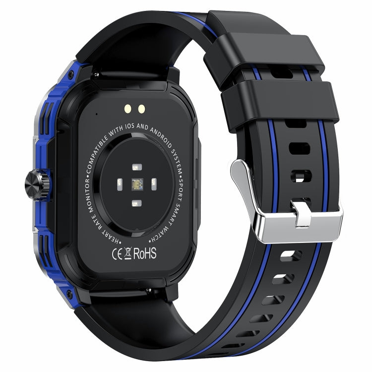 LEMFO HK56 2.06 inch BT5.3 IP68 Sport Smart Watch, Support Bluetooth Call / Message Notification / Heart Rate / Blood Pressure Health Monitor(Blue) - Smart Watches by LEMFO | Online Shopping South Africa | PMC Jewellery | Buy Now Pay Later Mobicred