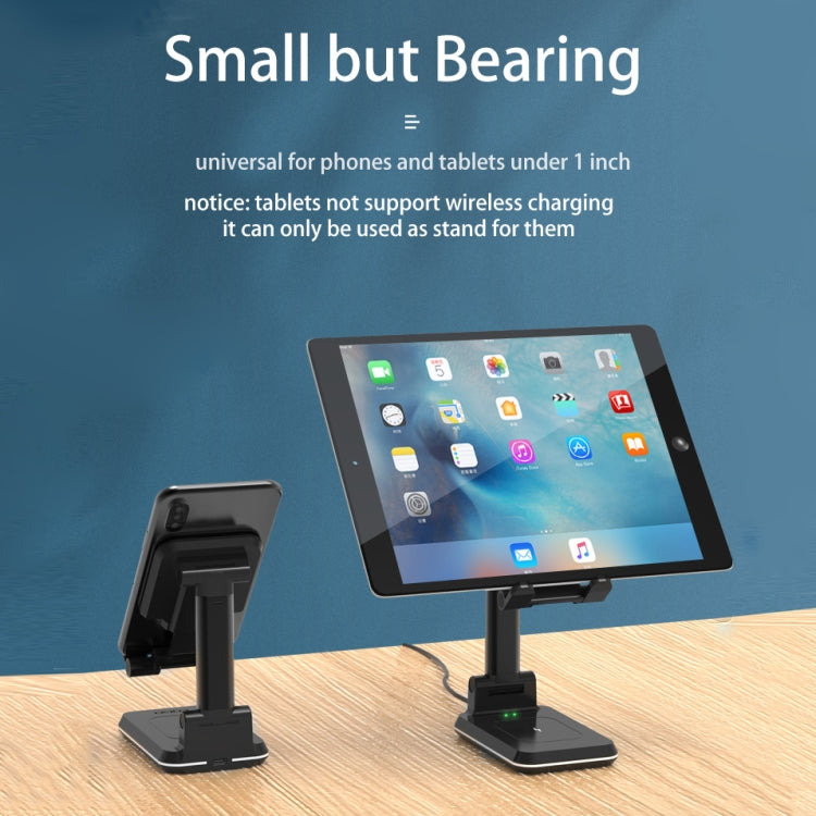 T6 2 in 1 Portable Folding Stand Wireless Charging, Style:Single Charge(White) - Wireless Charger by PMC Jewellery | Online Shopping South Africa | PMC Jewellery | Buy Now Pay Later Mobicred