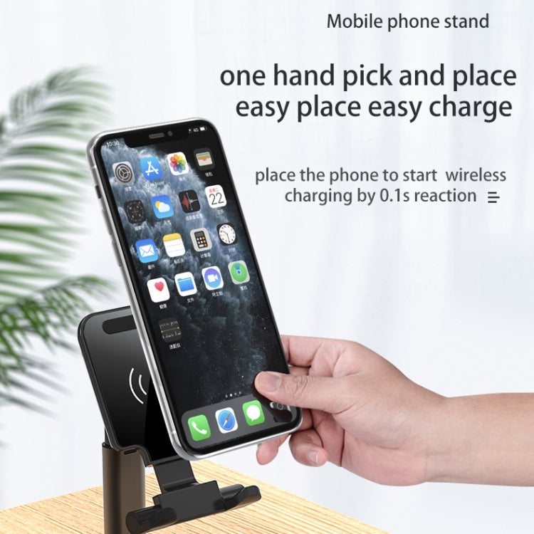 T6 2 in 1 Portable Folding Stand Wireless Charging, Style:Single Charge(White) - Wireless Charger by PMC Jewellery | Online Shopping South Africa | PMC Jewellery | Buy Now Pay Later Mobicred