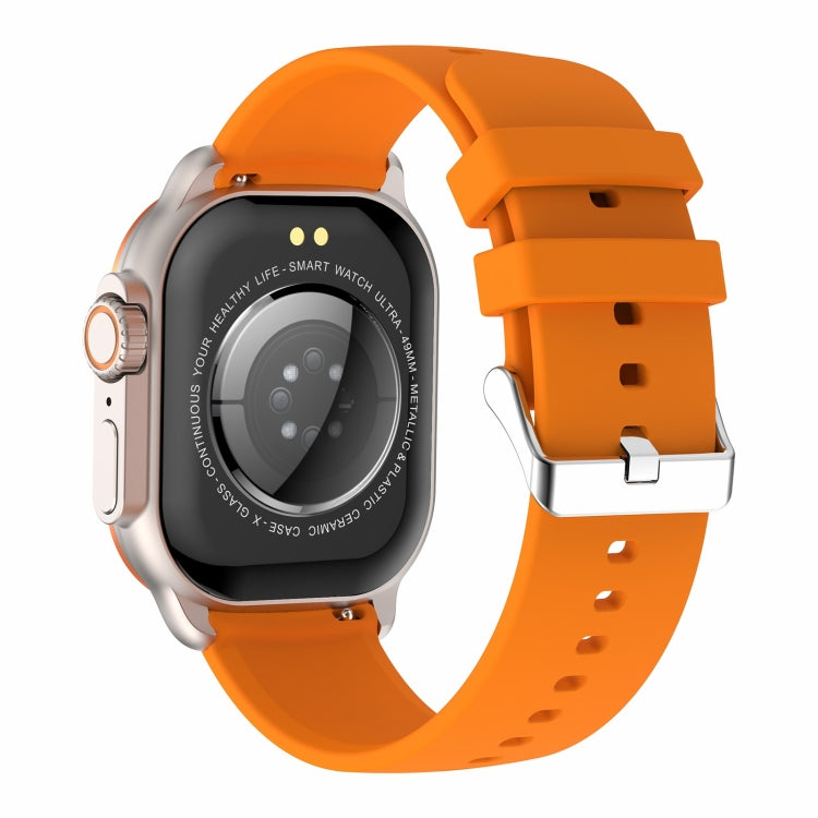 HK96S 2.06 inch BT5.3 IP68 Sport Smart Watch, Support Bluetooth Call / Sleep / Blood Oxygen / Heart Rate / Blood Pressure Health Monitor(Orange) - Smart Watches by PMC Jewellery | Online Shopping South Africa | PMC Jewellery | Buy Now Pay Later Mobicred