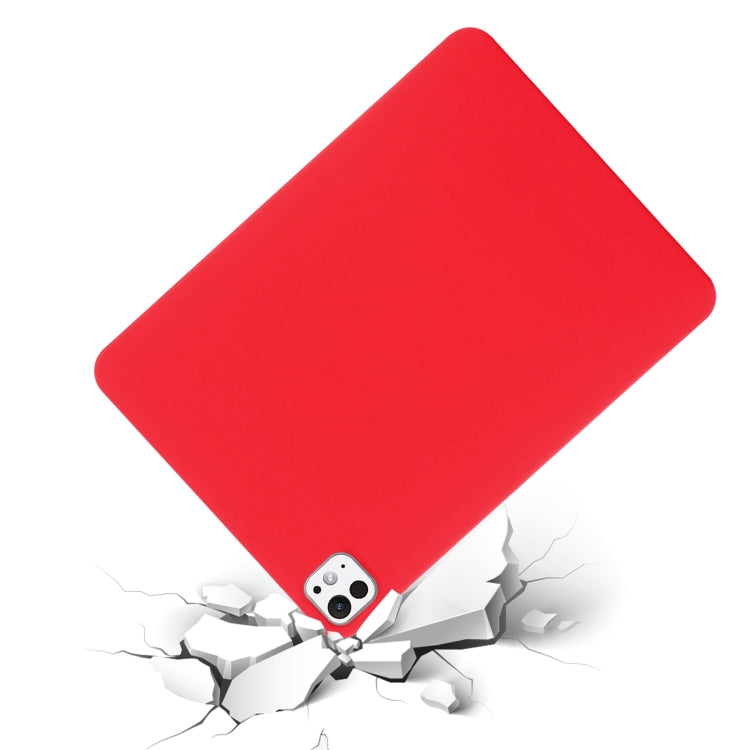 For iPad Pro 13 2024 Pure Color Liquid Silicone Shockproof Tablet Case(Red) - iPad Pro 13 2024 Cases by PMC TechLife | Online Shopping South Africa | PMC TechLife | Buy Now Pay Later Mobicred