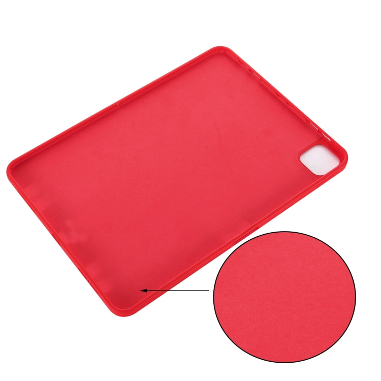For iPad Pro 13 2024 Pure Color Liquid Silicone Shockproof Tablet Case(Red) - iPad Pro 13 2024 Cases by PMC TechLife | Online Shopping South Africa | PMC TechLife | Buy Now Pay Later Mobicred