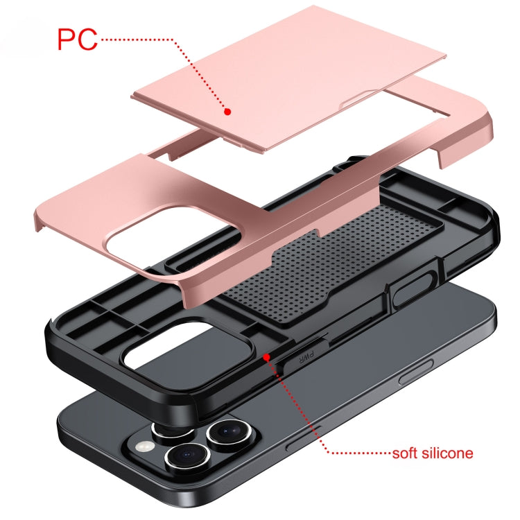 For iPhone 16 Plus Shockproof Armor Phone Case with Card Slot(Silver) - free shipping - PMC TechLife - Order now!