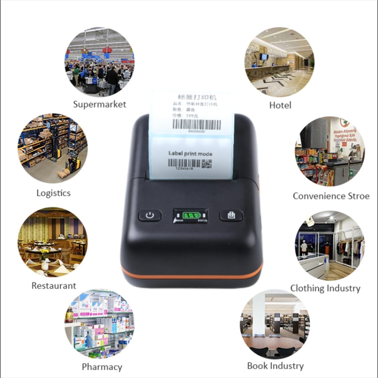 BT-58L 58mm USB+Bluetooth Thermal Label Printer(EU Plug) - Printer by PMC TechLife | Online Shopping South Africa | PMC TechLife | Buy Now Pay Later Mobicred