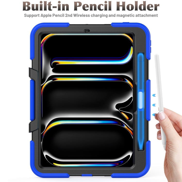 For iPad Pro 11 2024 Colorful Silicone Heavy Duty Hybrid PC Tablet Case(Dark Blue) - iPad Pro 11 2024 Cases by PMC Jewellery | Online Shopping South Africa | PMC Jewellery | Buy Now Pay Later Mobicred