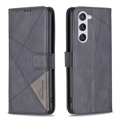 For Samsung Galaxy S25 5G Magnetic Buckle Rhombus Texture Leather Phone Case(Black) - Galaxy S25 5G Cases by PMC Jewellery | Online Shopping South Africa | PMC Jewellery | Buy Now Pay Later Mobicred